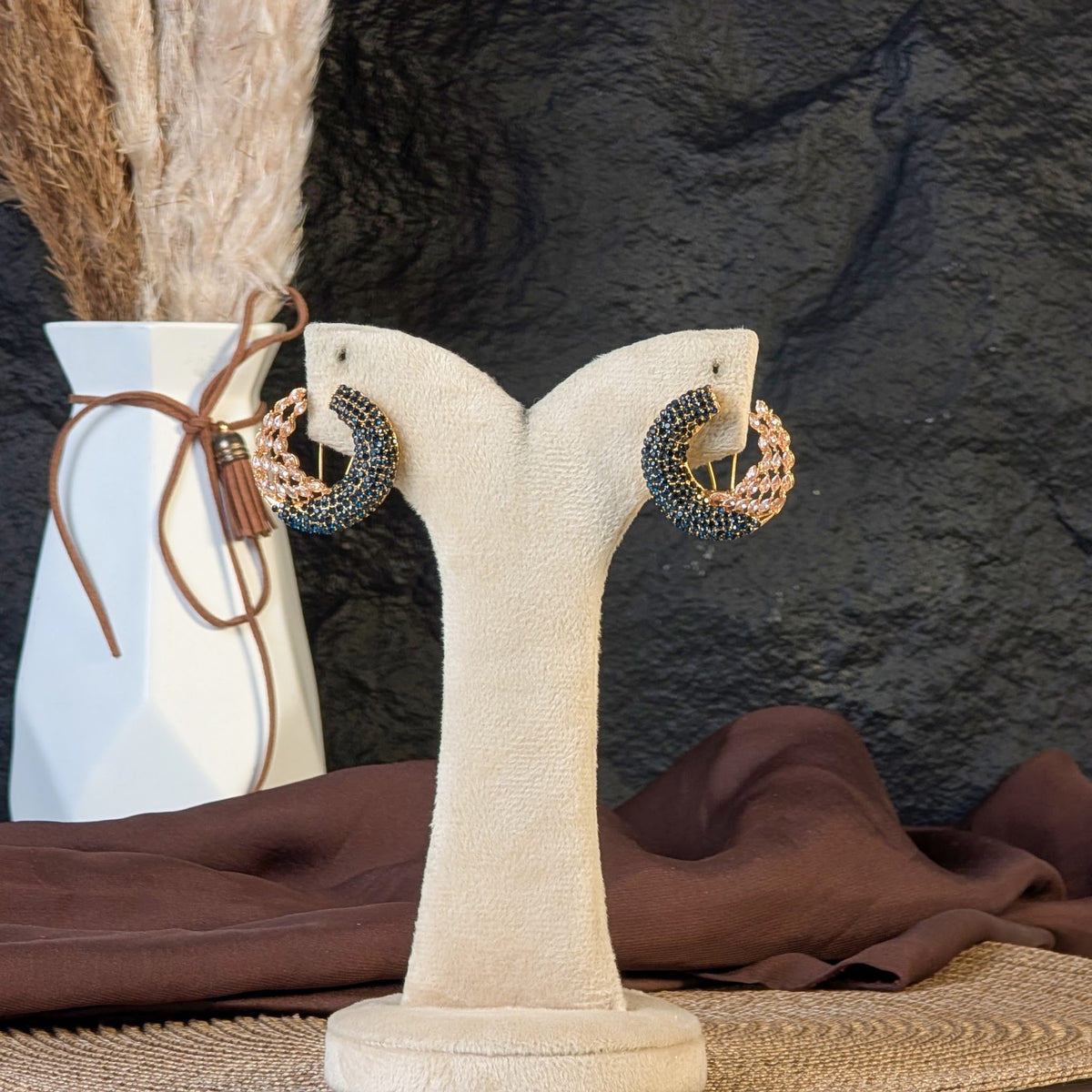 Golden Filigree Hoop Earrings