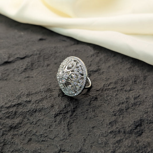 Sunset Coral Zircon Ring