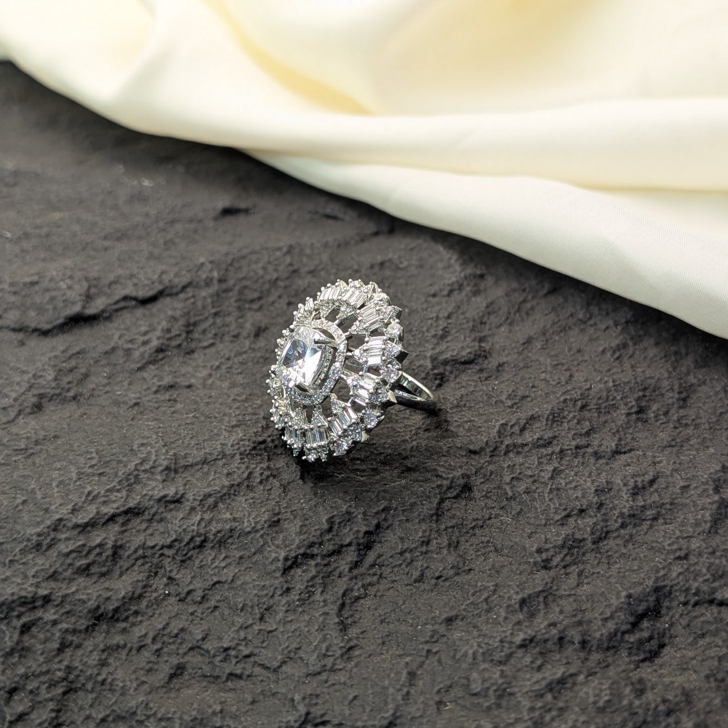 Sapphire Mist Zircon Ring