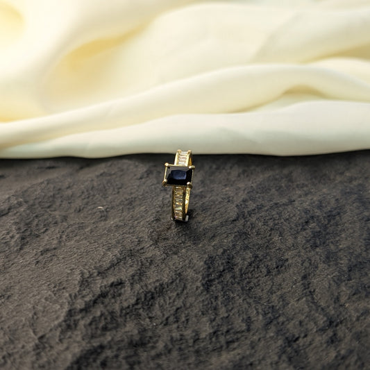 Frosted Petal Zircon Ring