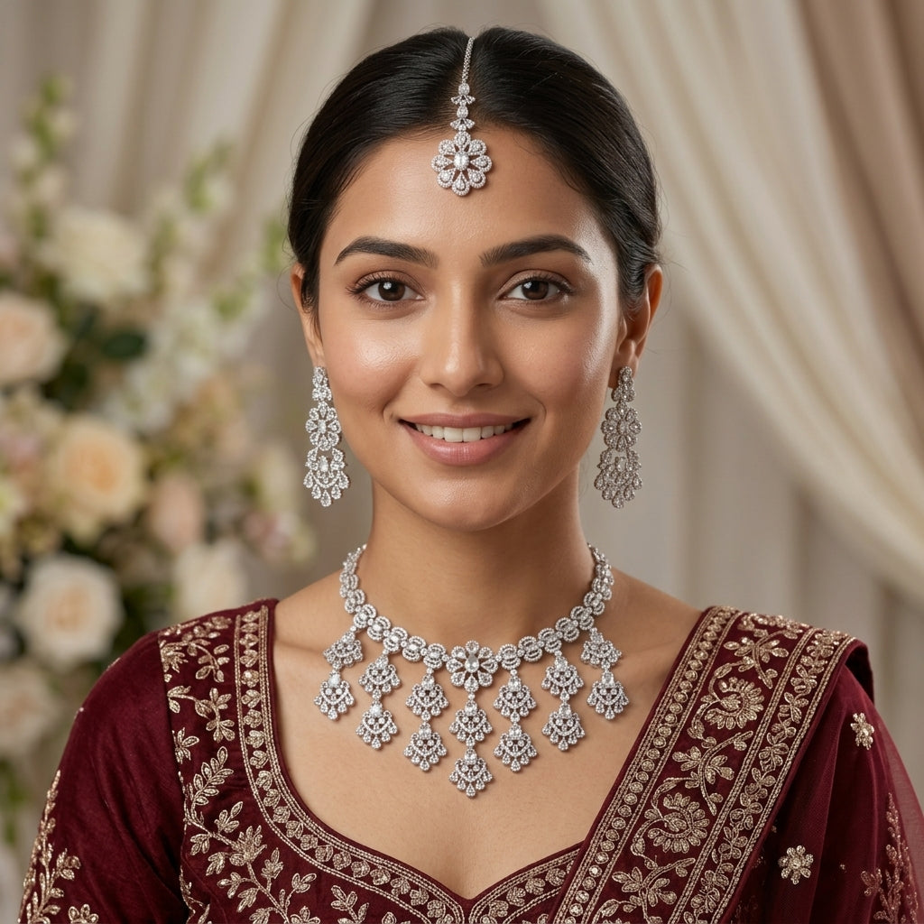 Celestia Bridal Zircon Necklace Set