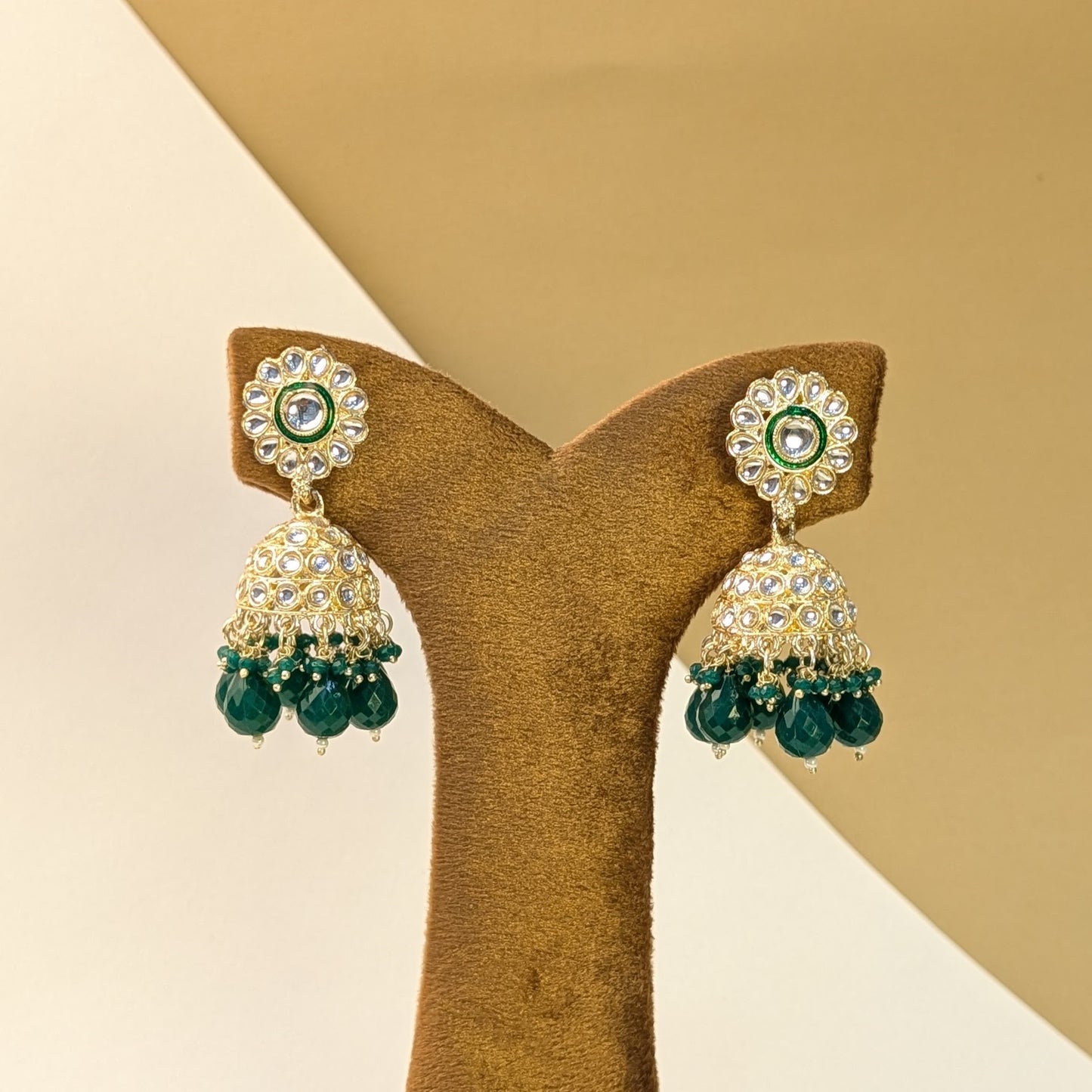 Chandbali Kundan Jhumkis