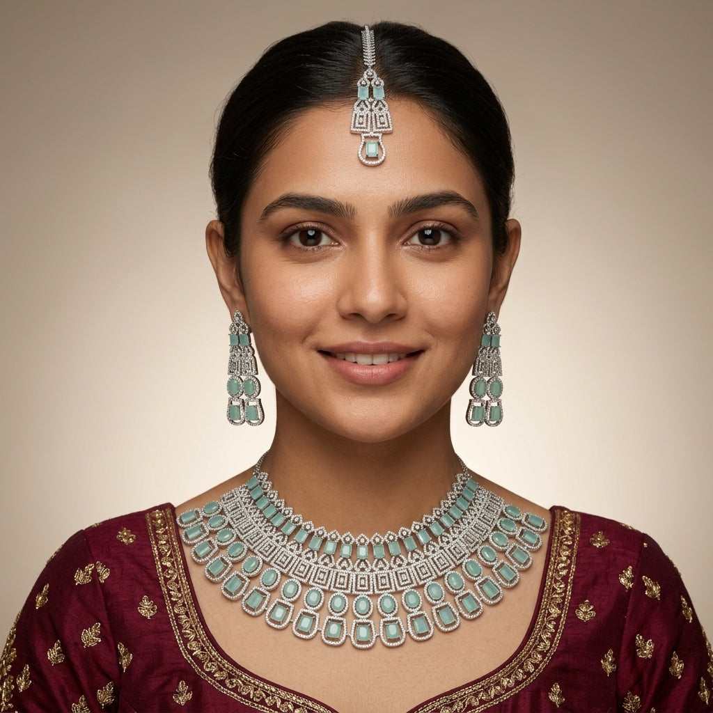 Eternity Bridal Zircon Necklace Set