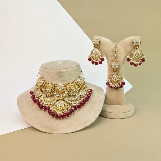 Meenakari Kundan Necklace Set