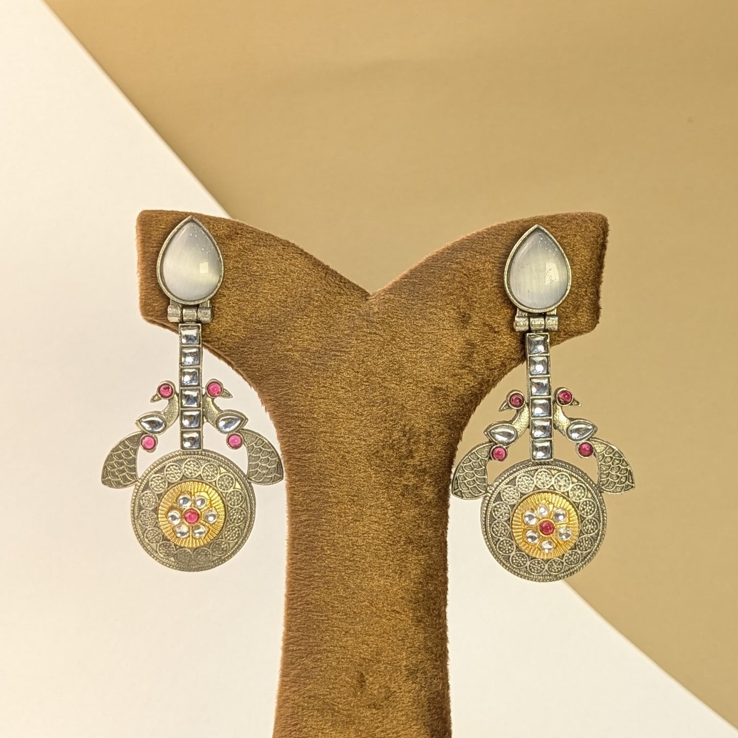 Swan Motif Antique Earrings