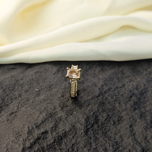 Amber Aura Zircon Ring