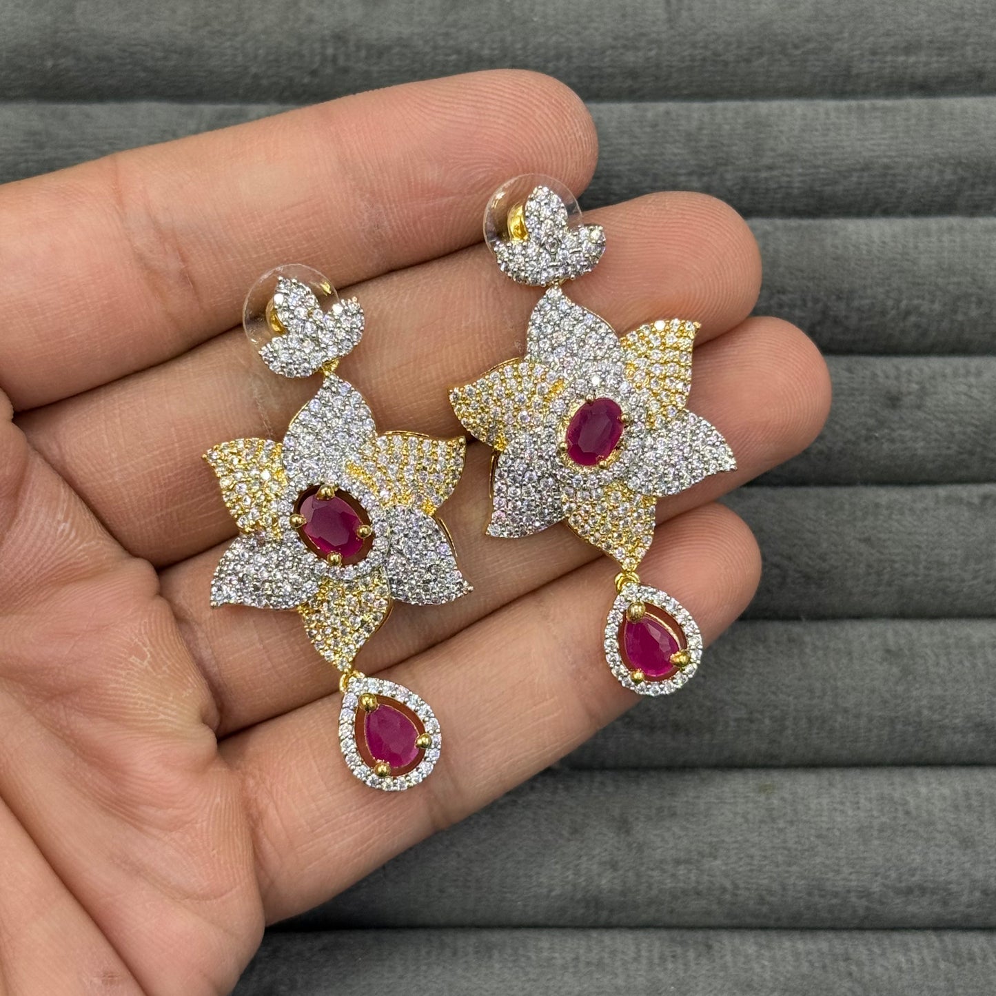 AURORA STAR ZIRCON EARRINGS