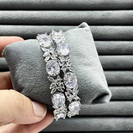 CELESTIAL OVAL ZIRCON BANGLES