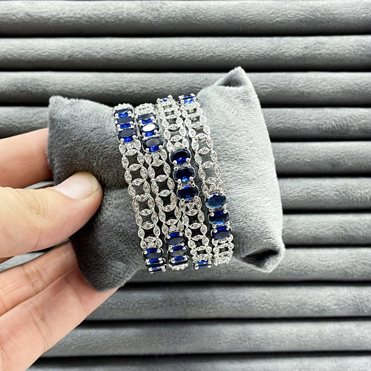 VINTAGE SCROLL ZIRCON BANGLES