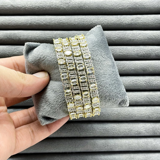 BAROQUE BRICK ZIRCON BANGLES