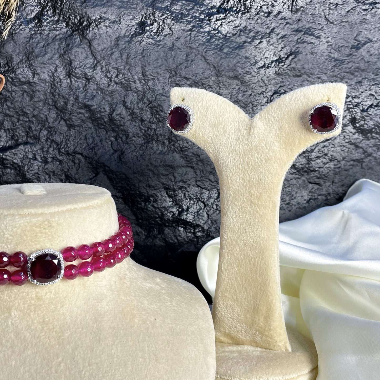 RUBY CRIMSON ZIRCON CHOKER
