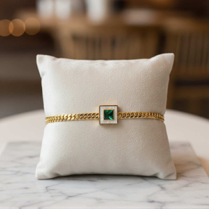 Emerald Stone Bracelet