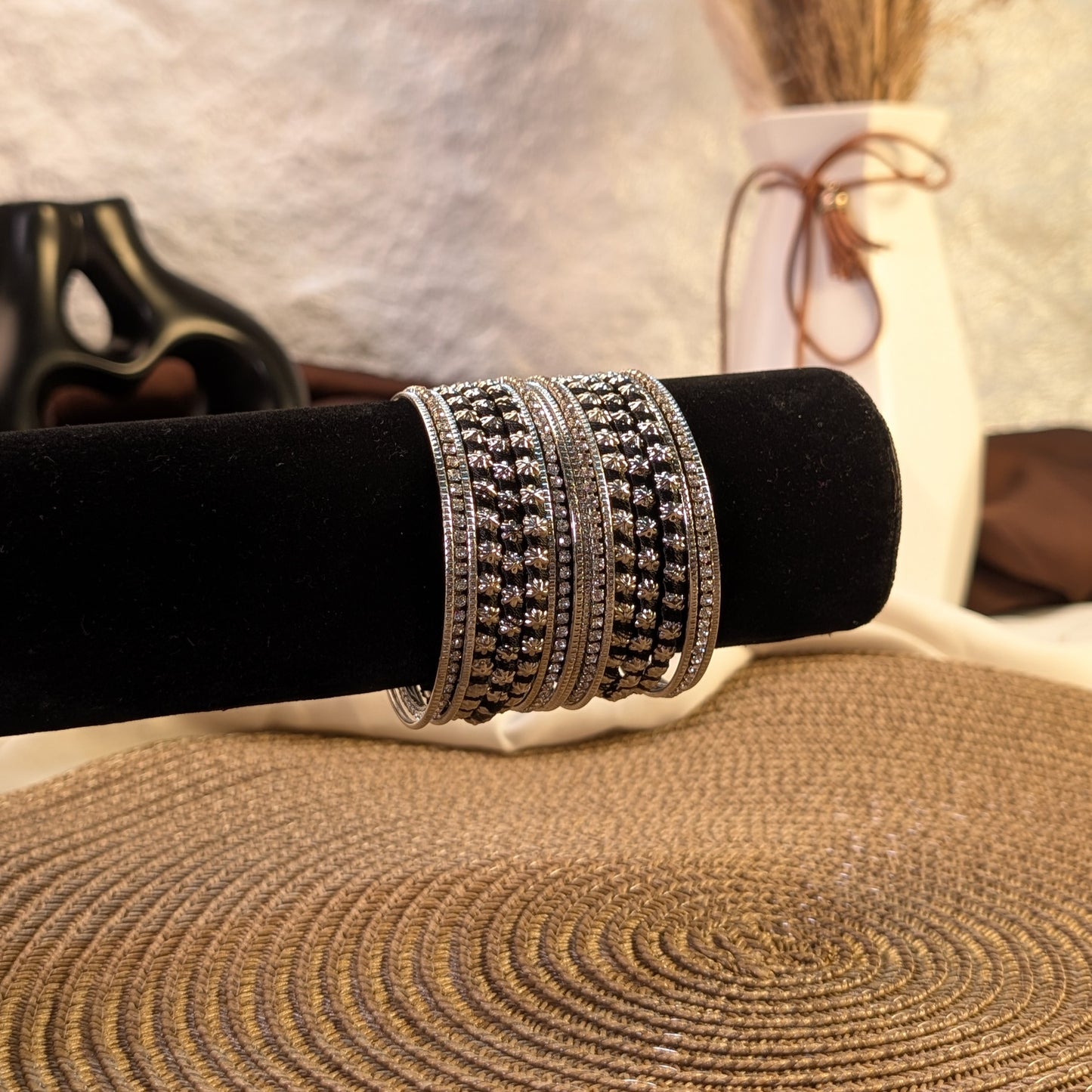Neon fusion geometric indian bangles