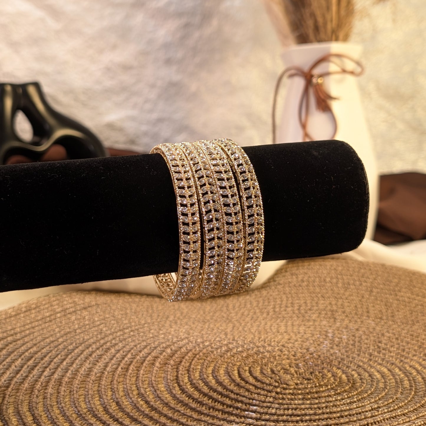 Emerald enchantment crystal indian bangles