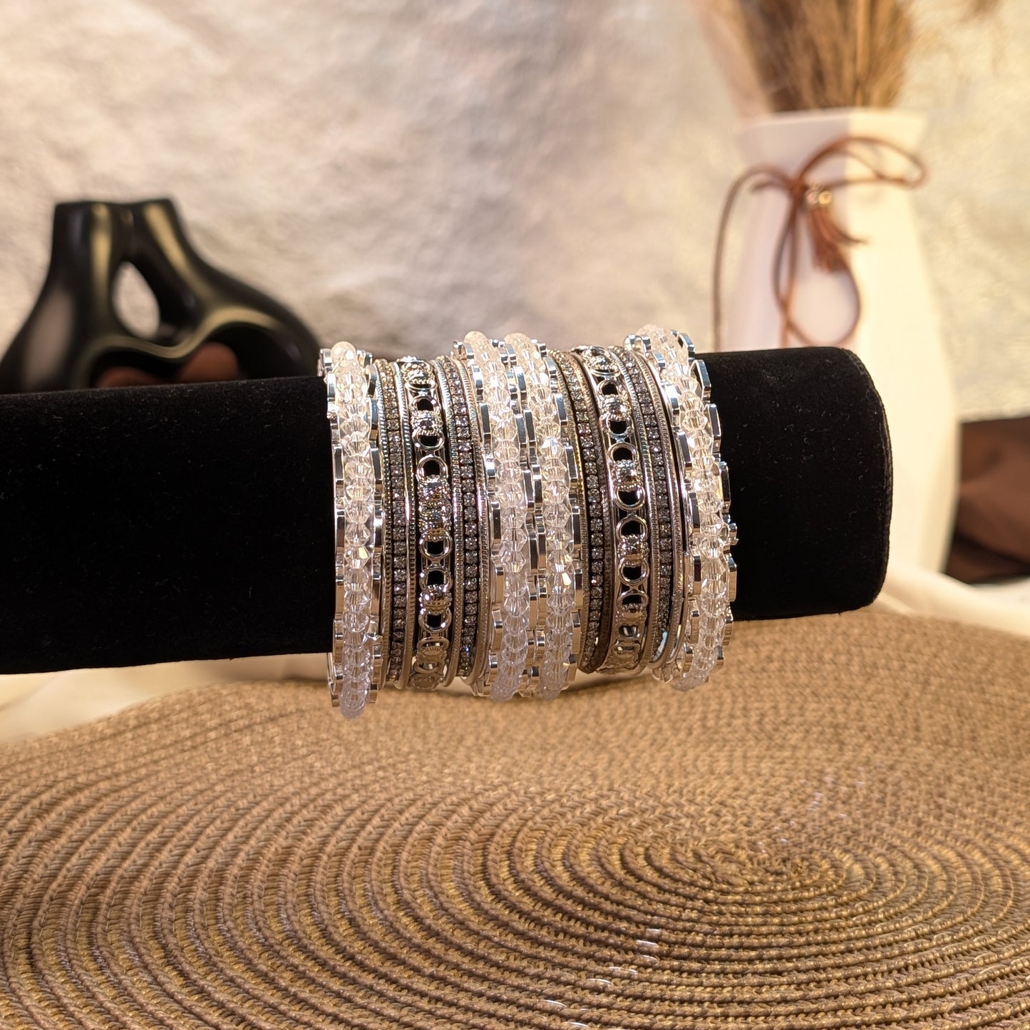Diamond cut reflection indian bangles