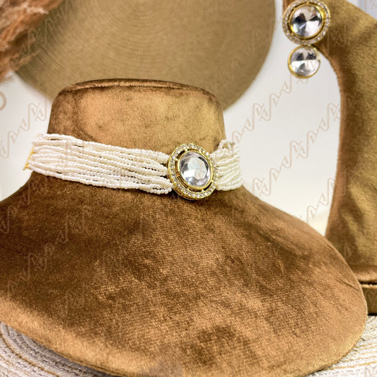 Noor-e-Zewar Pearl Kundan Choker