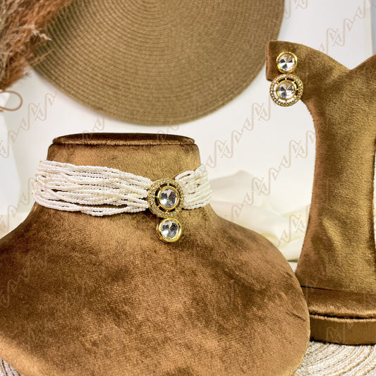 Dilkash Pearl Kundan Choker