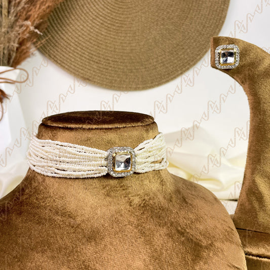 Pureline Pearl Kundan Choker