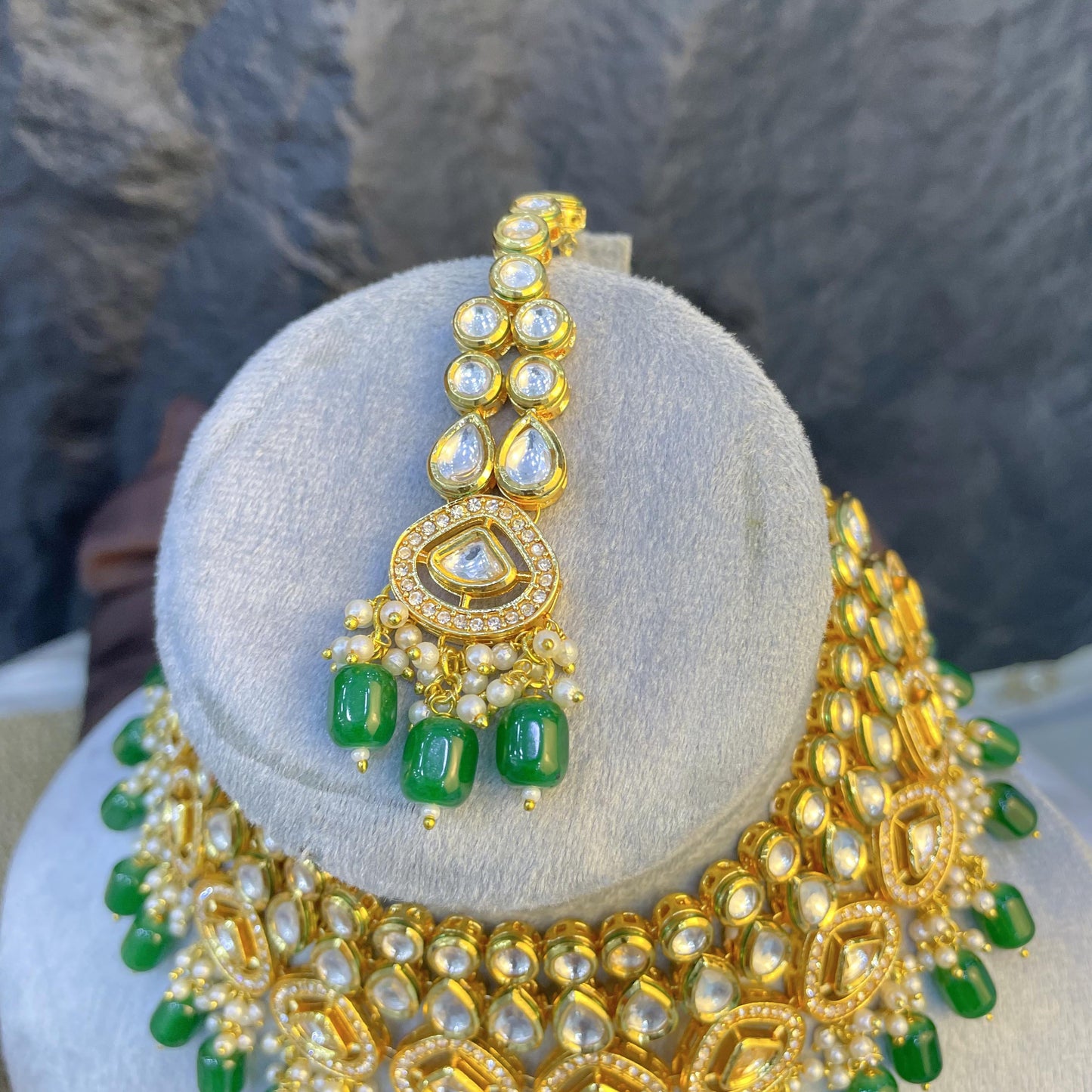 ELITE TEARDROP FILIGREE KUNDAN NECKLACES