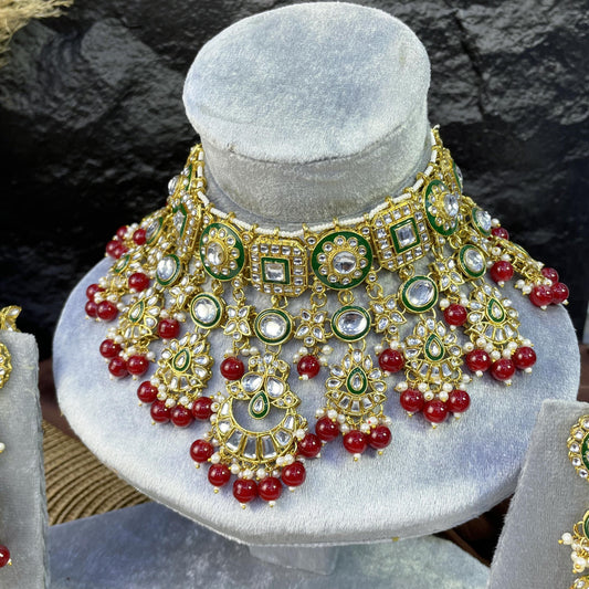 NIZAM MULTI-TIERED JHUMKA KUNDAN NECKLACES