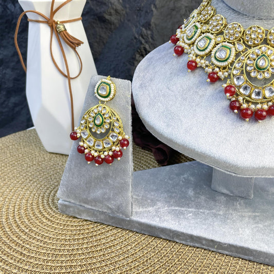 MAJESTIC CHANDBALI ARC KUNDAN NECKLACES