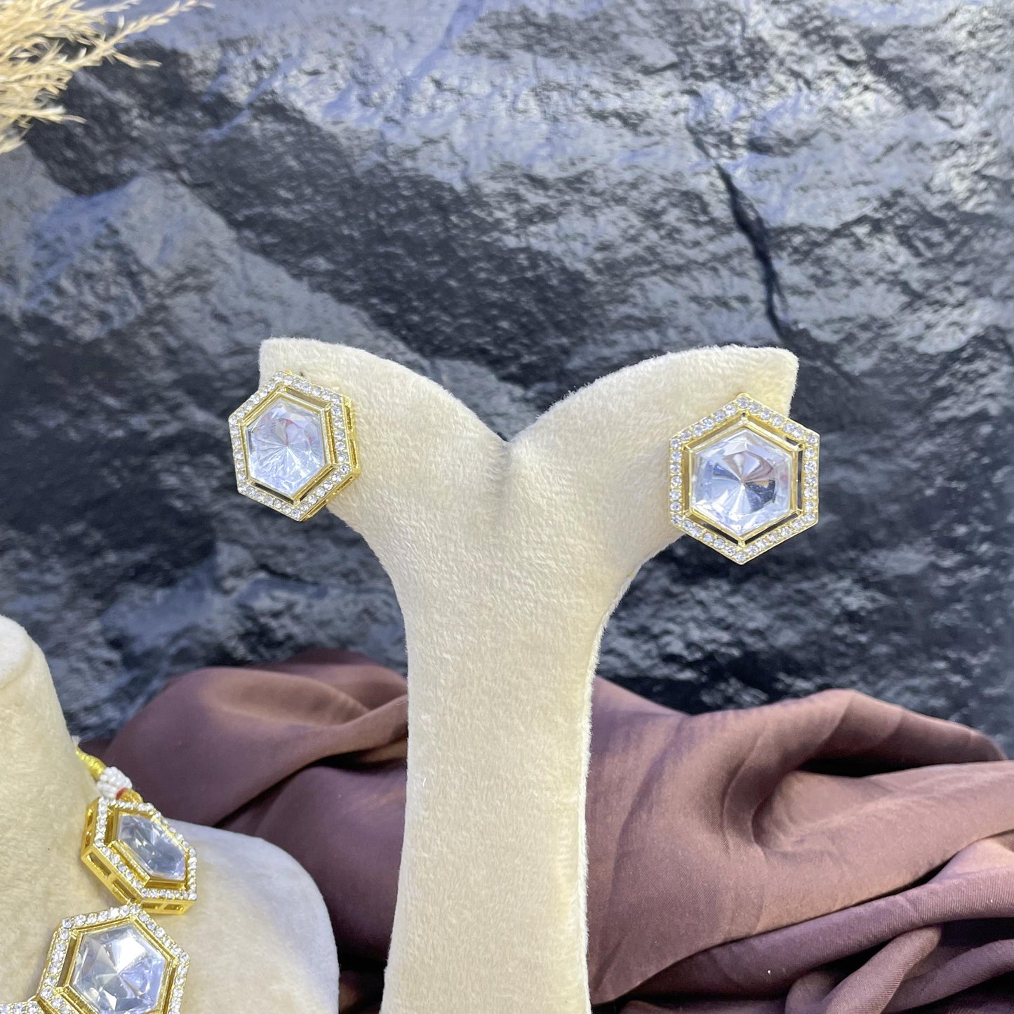 ELITE DUAL-TIERED HALO KUNDAN NECKLACES