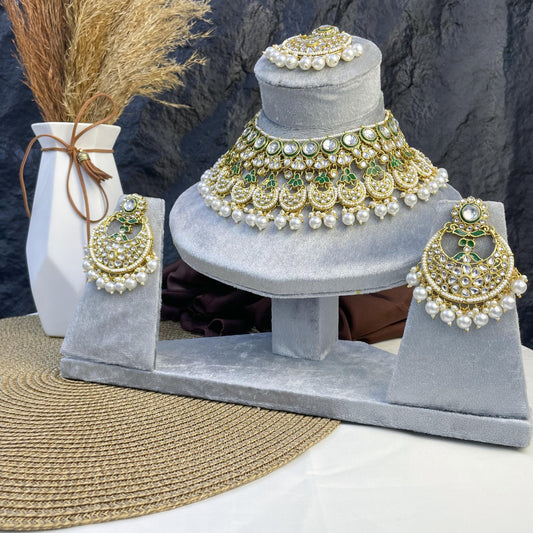 CHAND-SHIKHAR SEMI-CIRCULAR KUNDAN NECKLACES