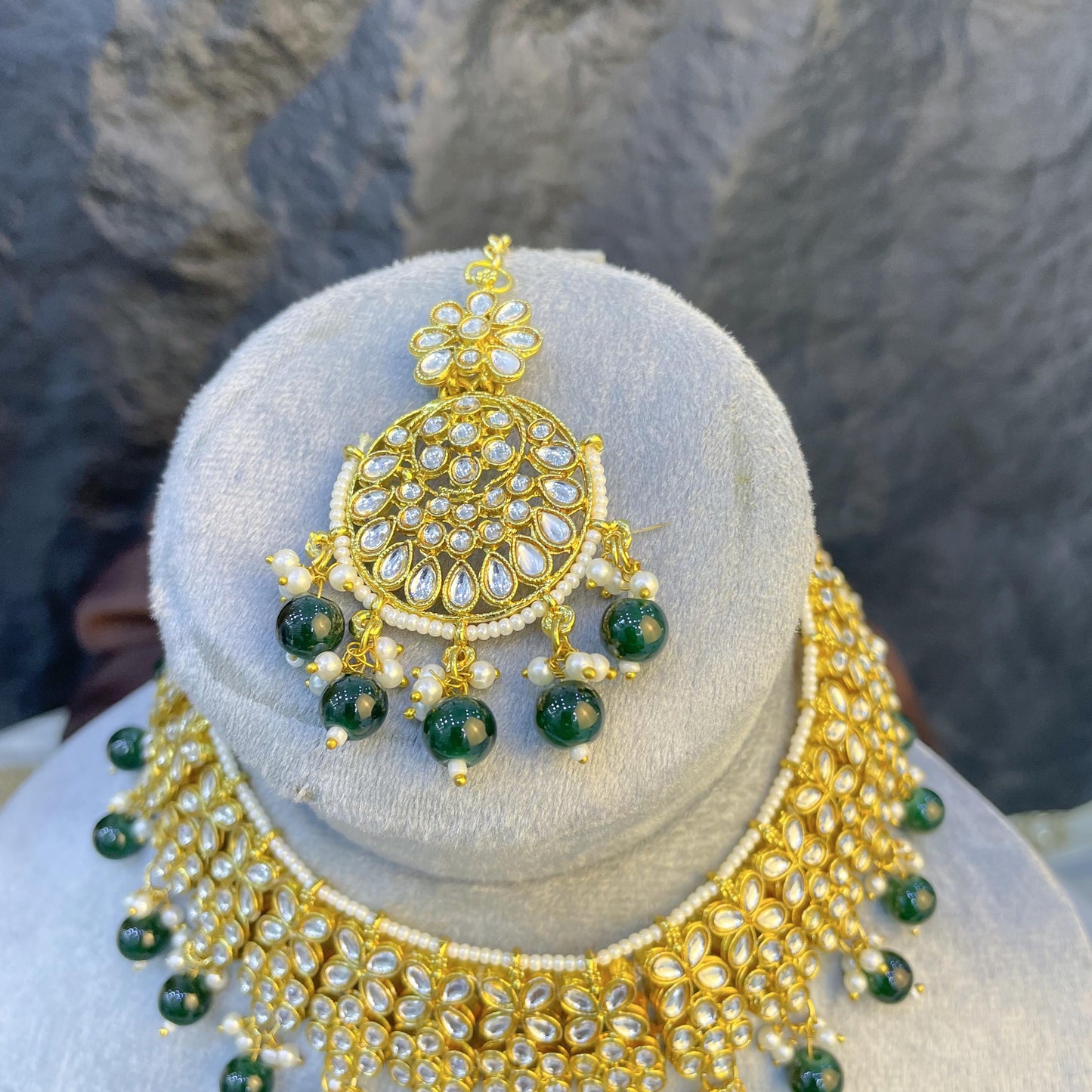 MIRAYA CHAKRA DROP KUNDAN NECKLACES