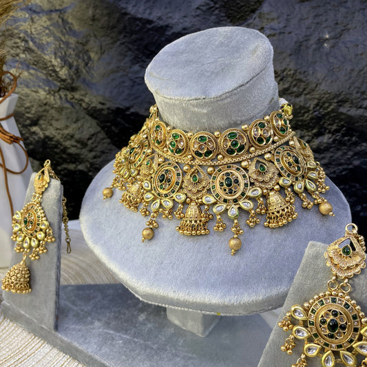 SABZ-E-MALIKA - RAJWARI BRIDAL SET