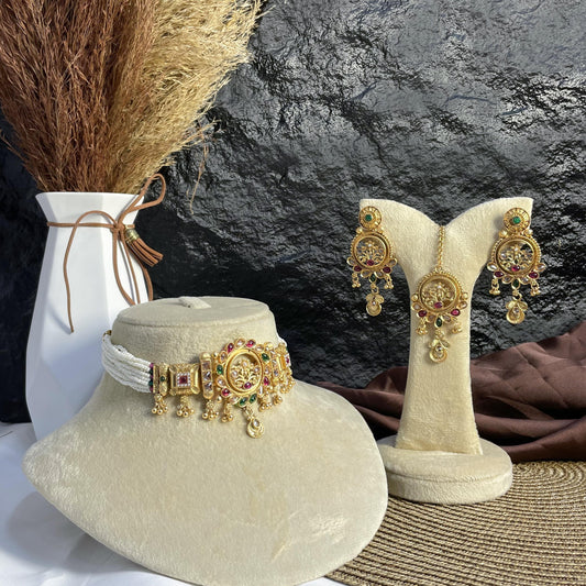 MOTI-MALA RAJWARI CHOKER