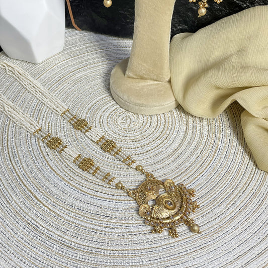 REGAL RAJWARI CRESCENT PEARL MALA