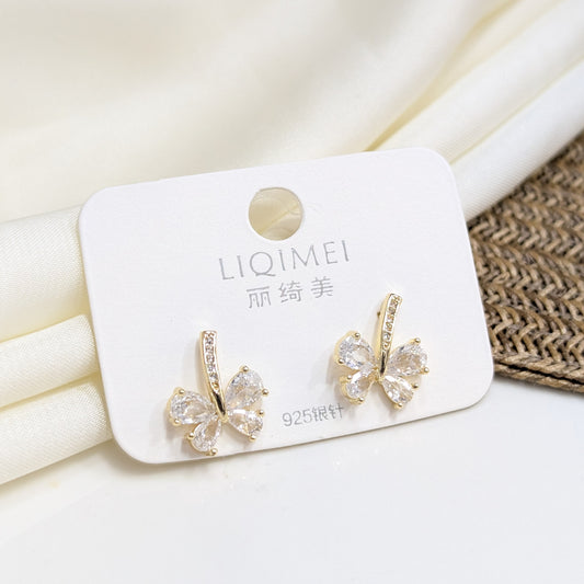 MINI CRYSTAL BUTTERFLY EARRINGS