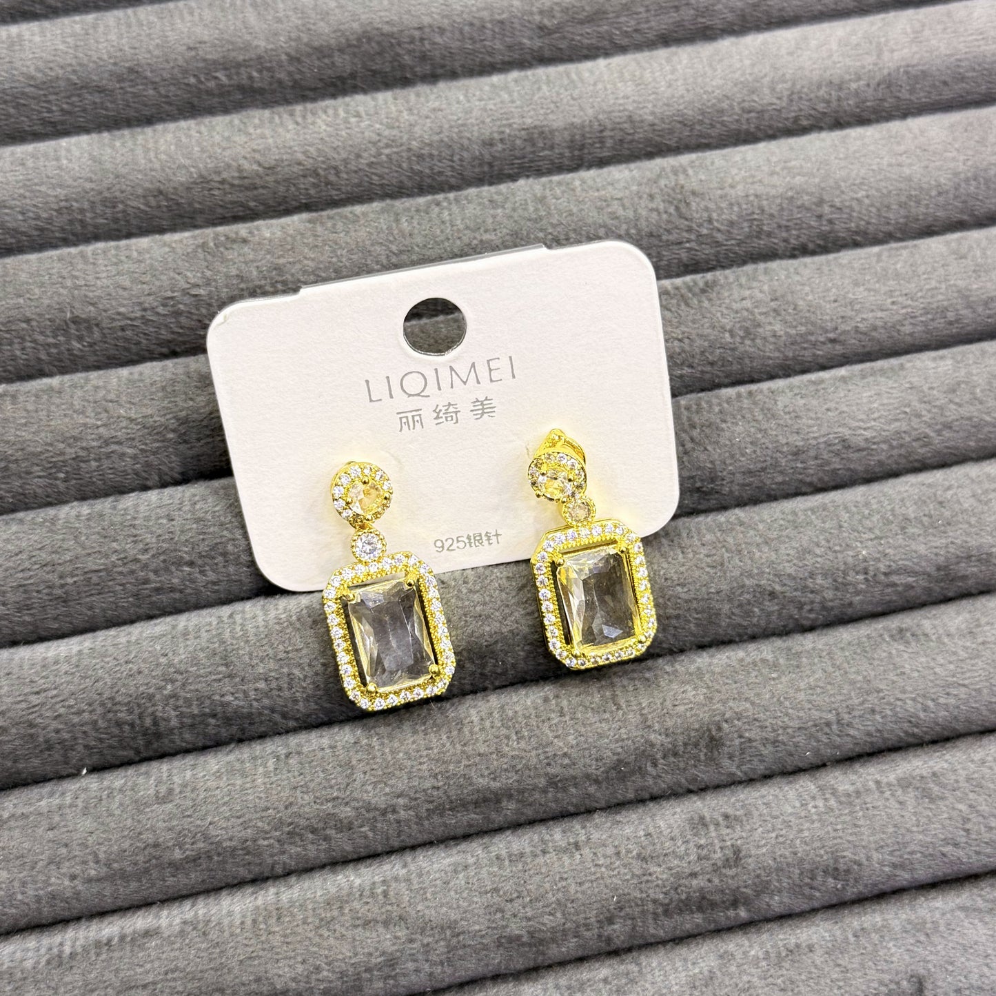 CITRINE EMERALD EARRINGS