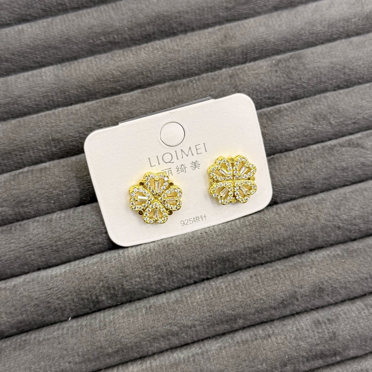 PAVÉ CLOVER BLOSSOM EARRINGS