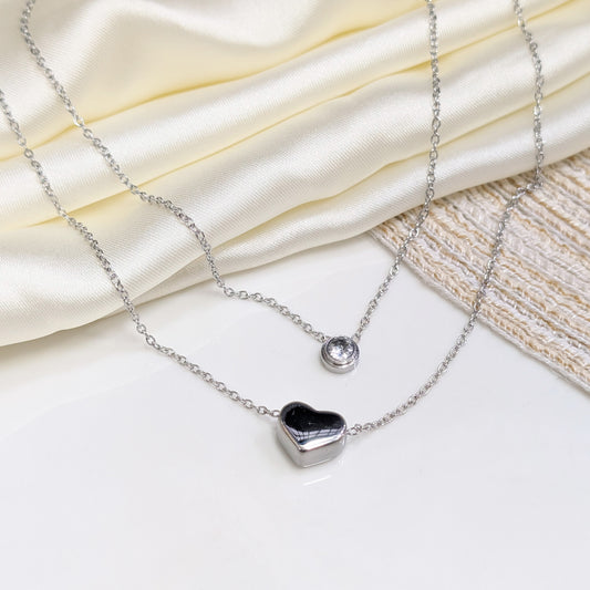 Duo Heart Sparkle Locket