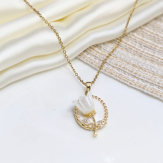 TULIP HALO FILIGREE LOCKETS