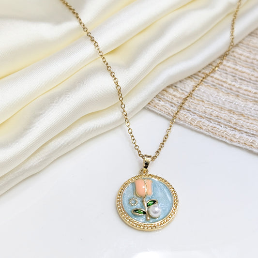 AZURE SPRING BLOSSOM LOCKETS