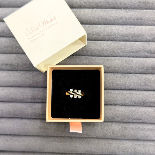 TRIPLE WAVE ZIRCON RINGS