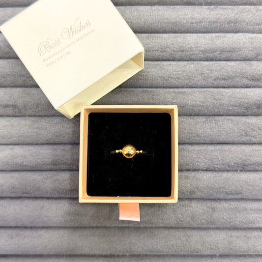 GOLDEN ORB BEAD RINGS