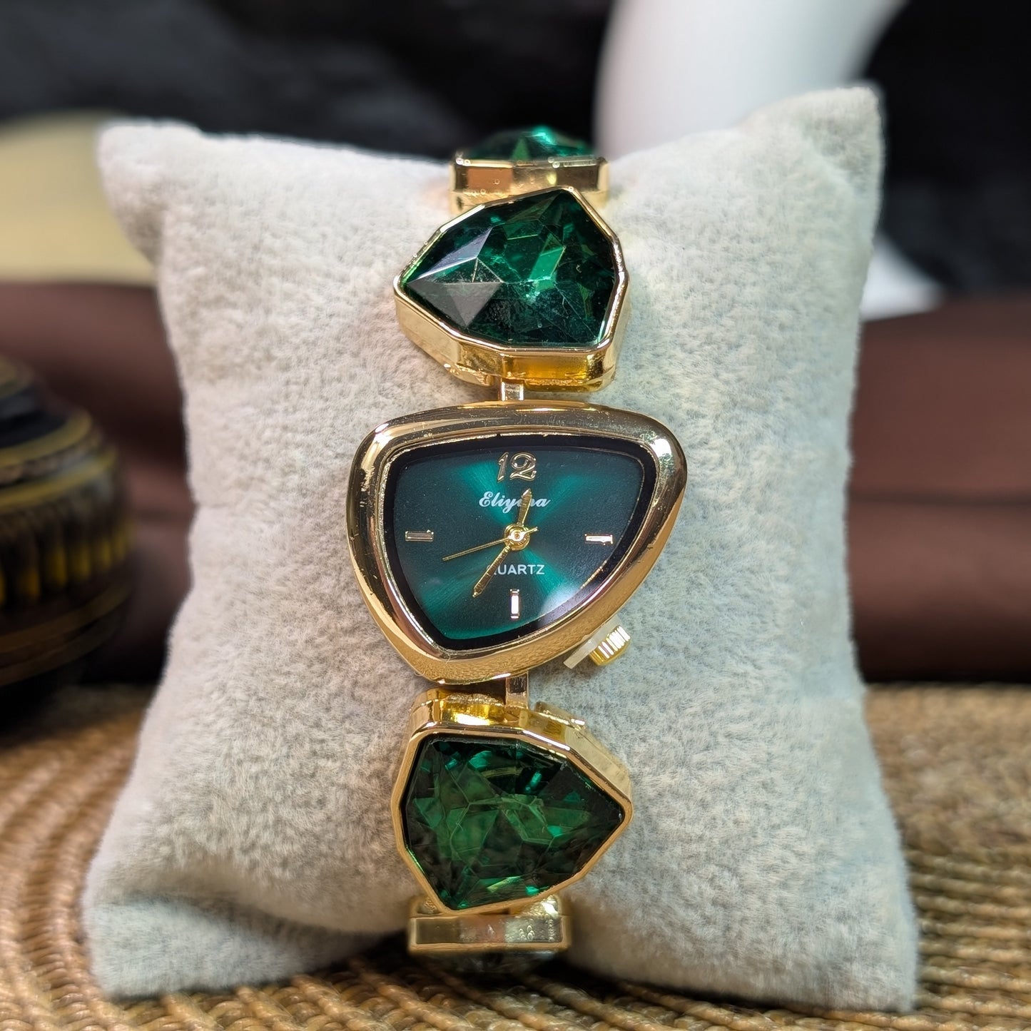 Malachite prism watch