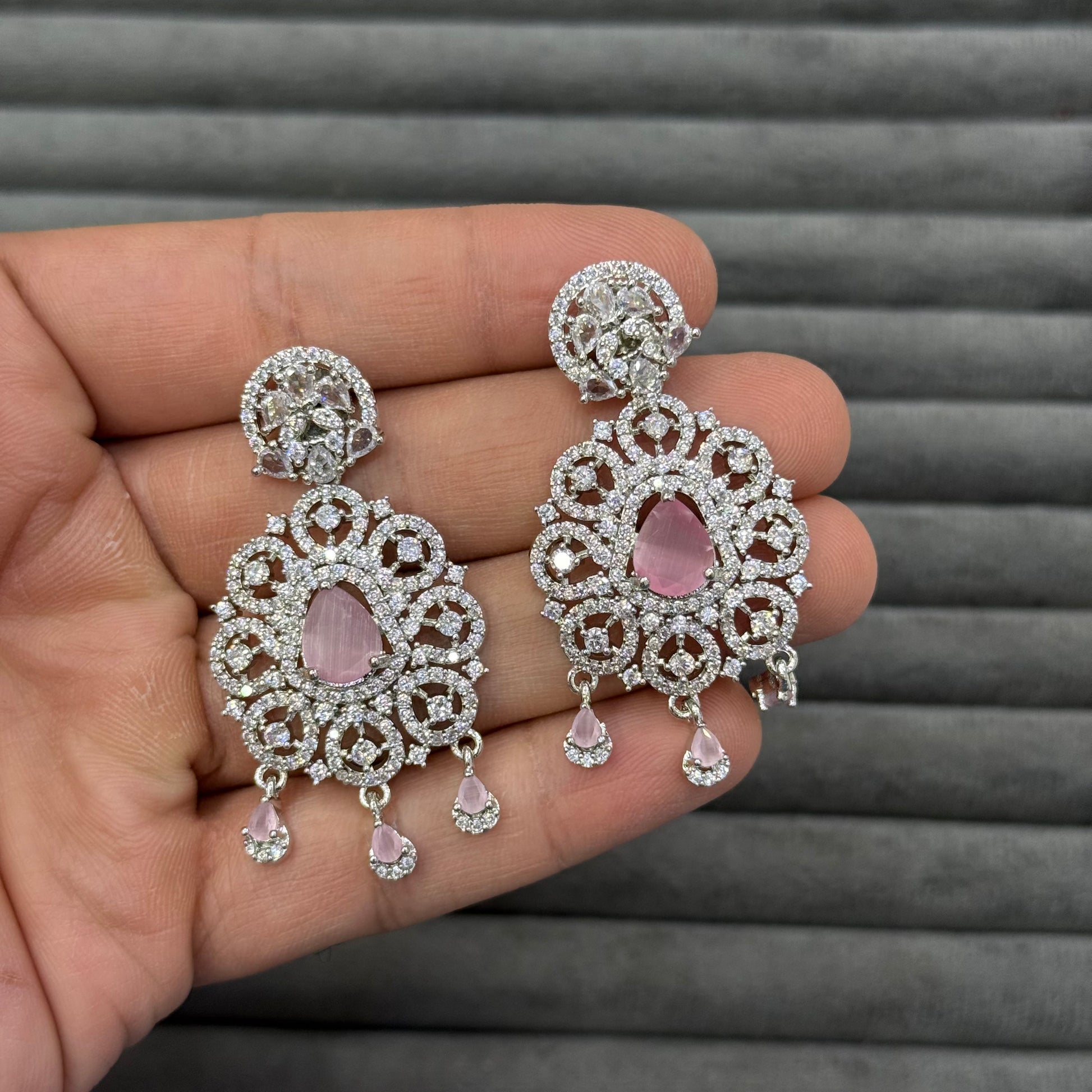 AZURE BLOOM ZIRCON EARRINGS