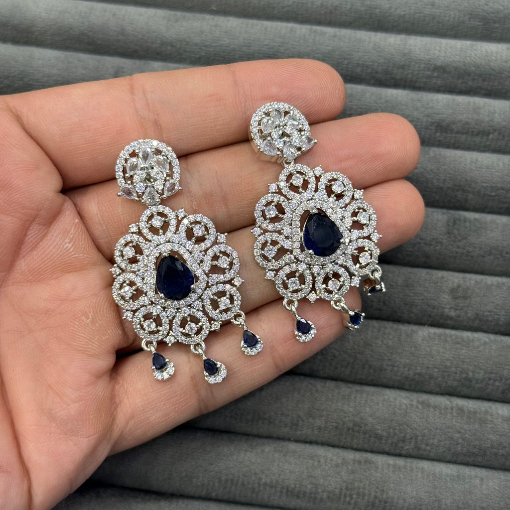 AZURE BLOOM ZIRCON EARRINGS