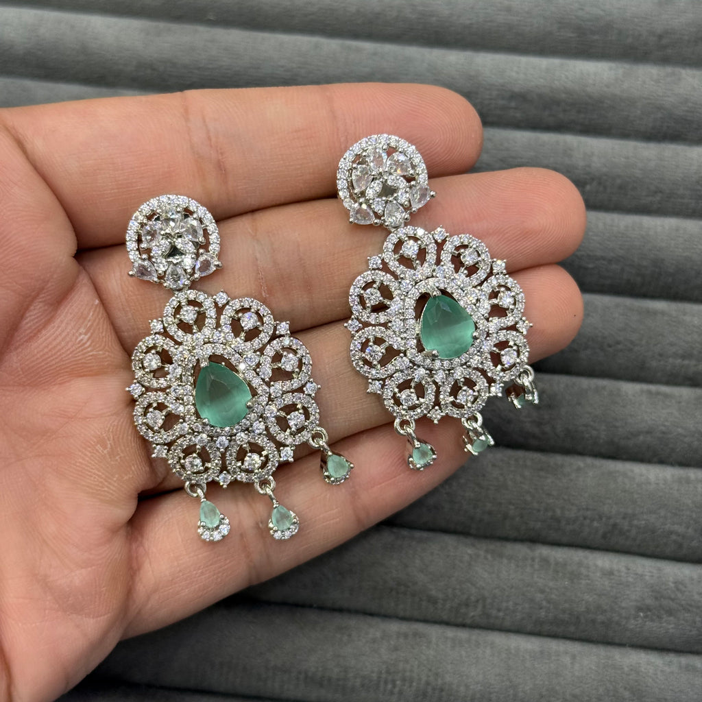 AZURE BLOOM ZIRCON EARRINGS