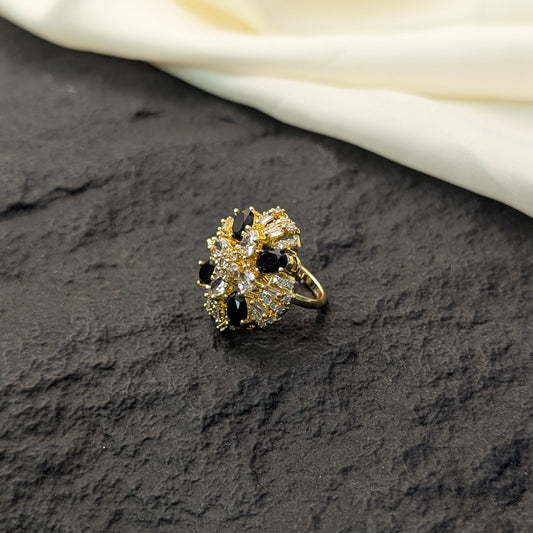 Garnet Flame Zircon Ring