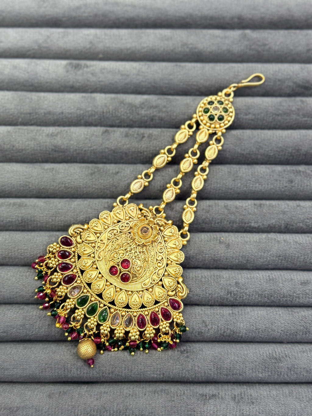 RANISA GOLDEN ENAMEL RAJWADI JHUMAR