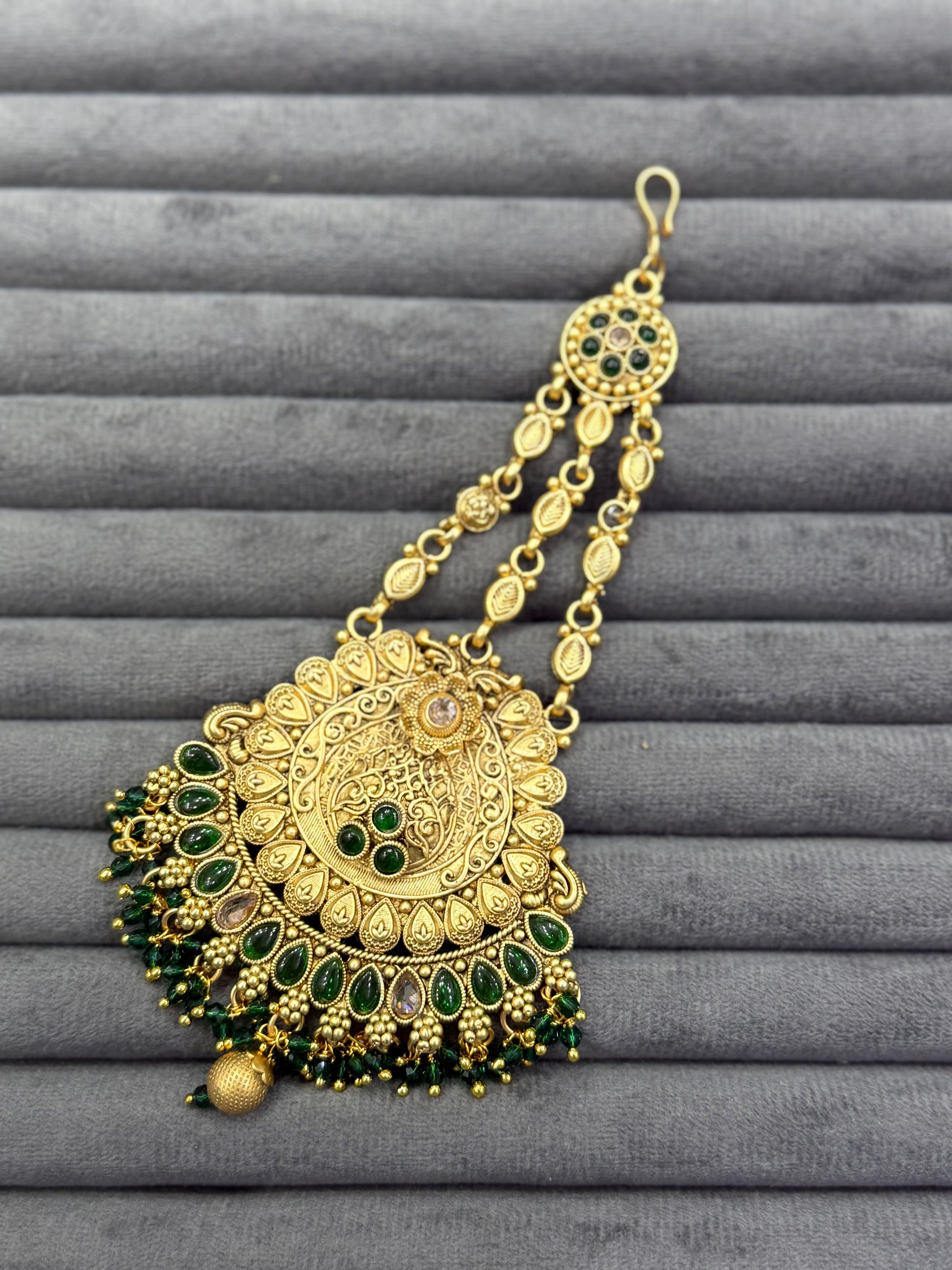 RANISA GOLDEN ENAMEL RAJWADI JHUMAR