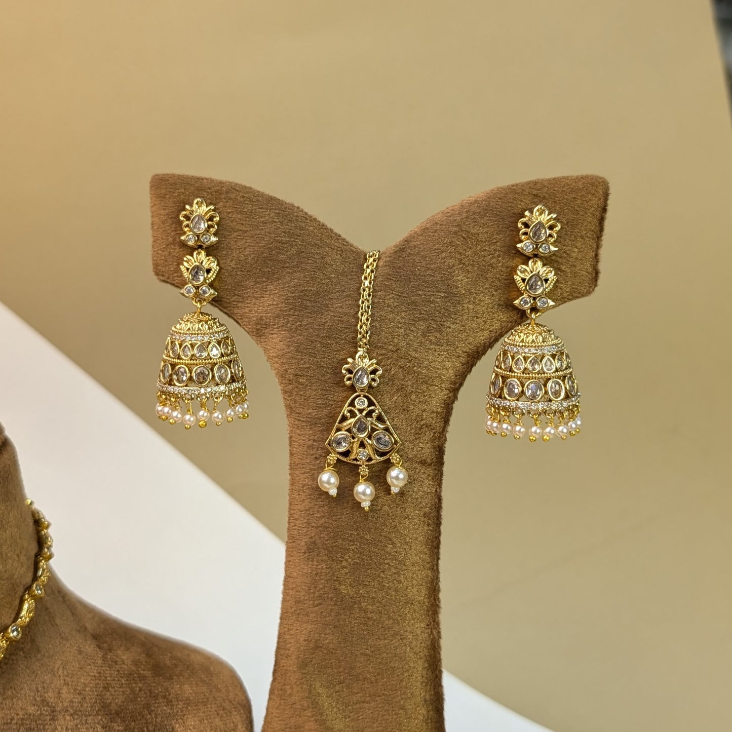 Guttapusalu Drop South Indian Rajwadi Necklace Set
