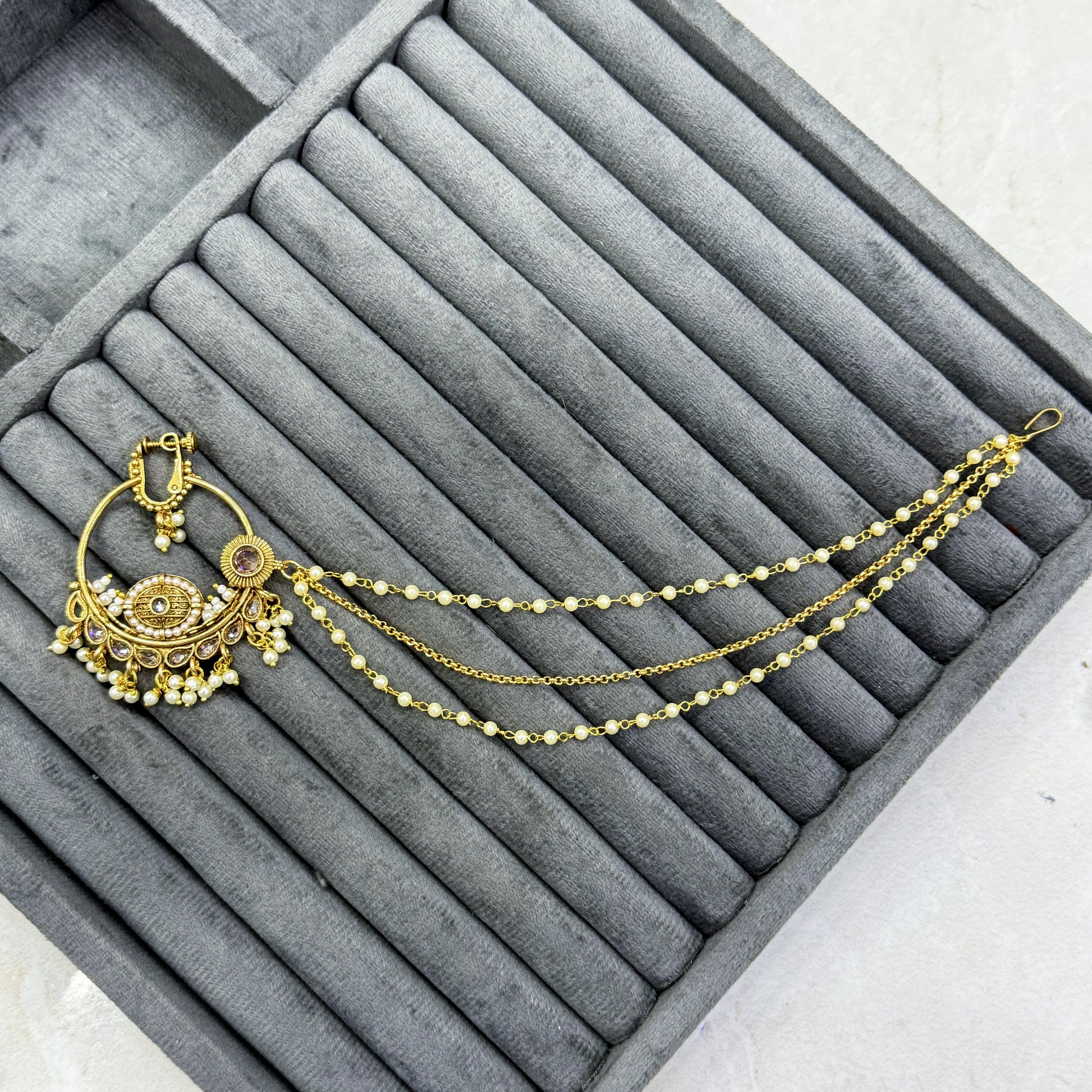 AMETHYST CHARM NOSE RING