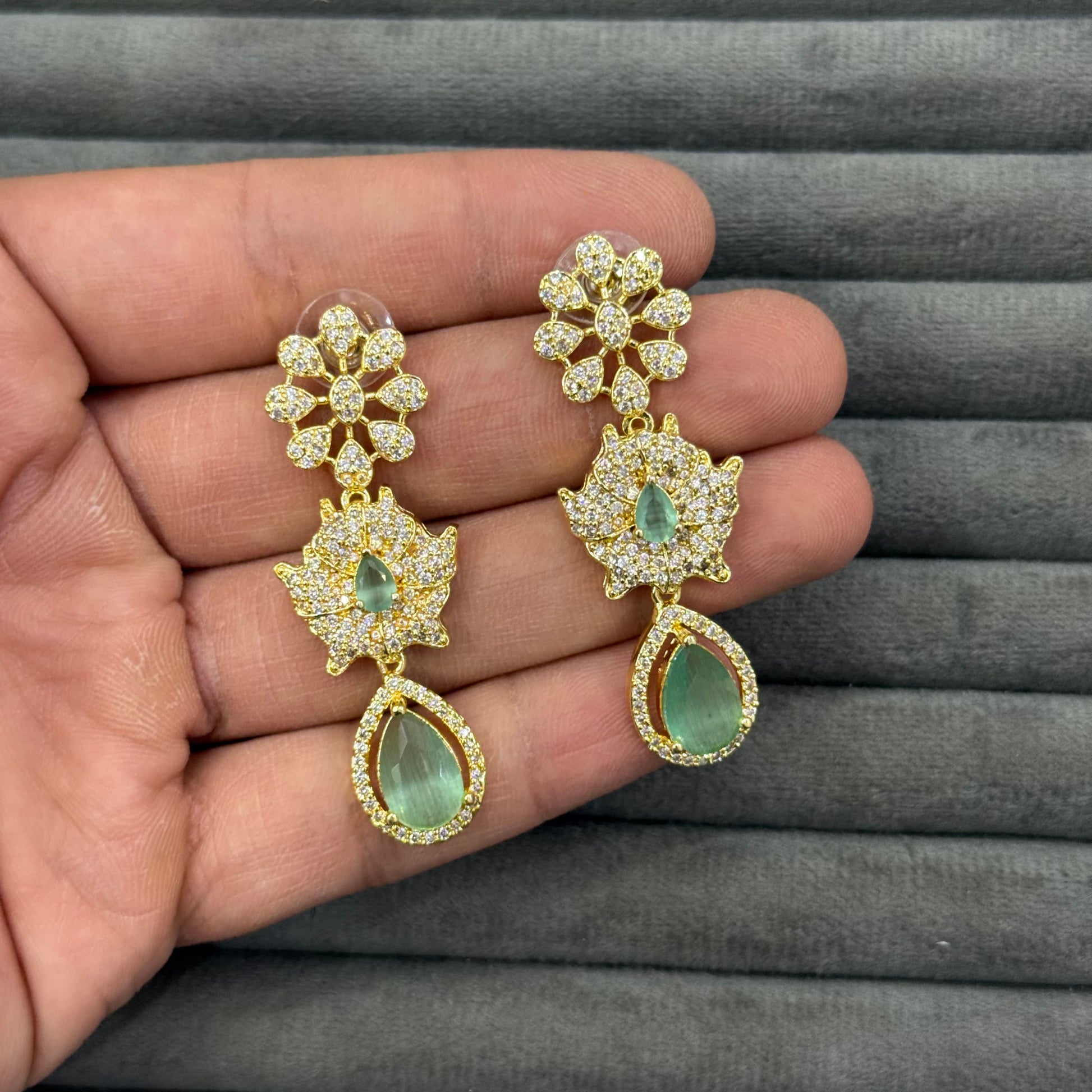 VENETIAN DROP ZIRCON EARRINGS