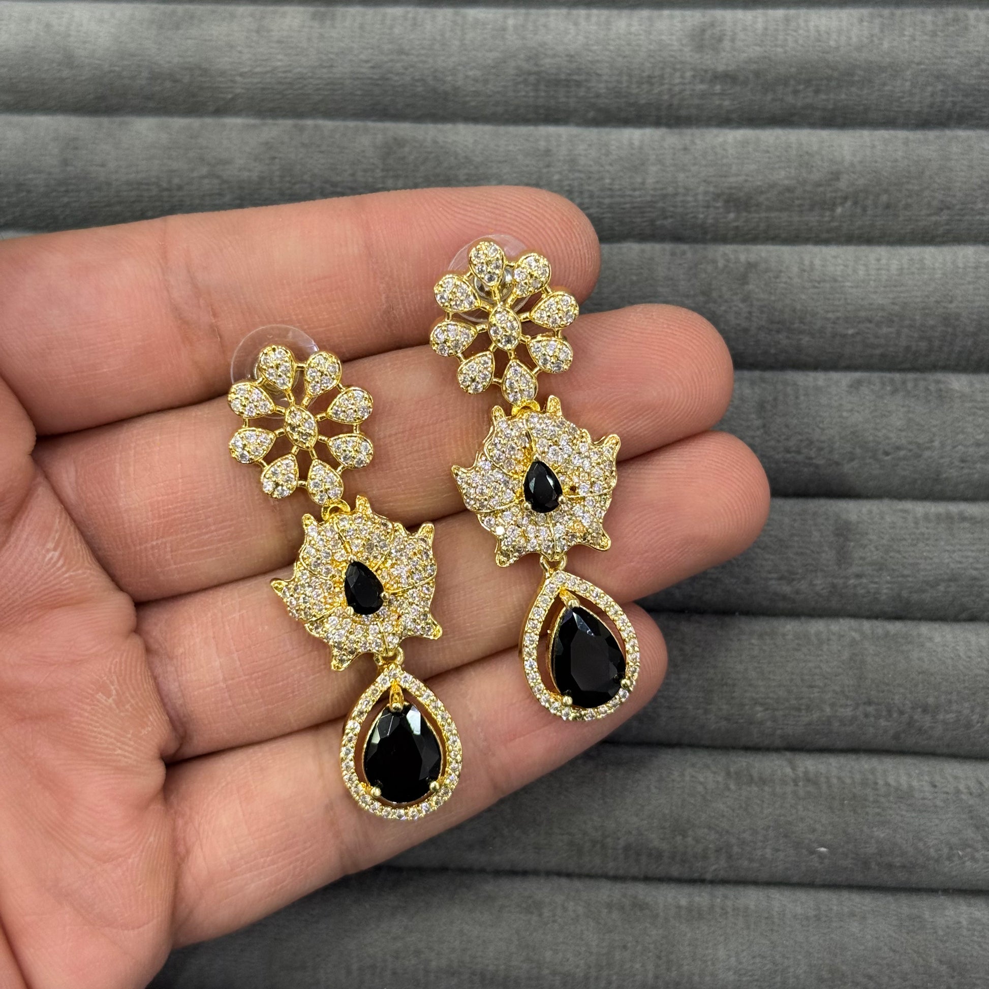 VENETIAN DROP ZIRCON EARRINGS
